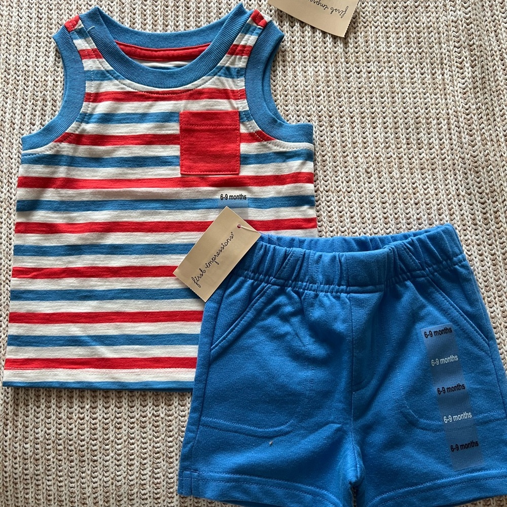 NWT First Impressions Kids Matching Sets - Blue, Red, Yellow, Green - Picture 5 of 5